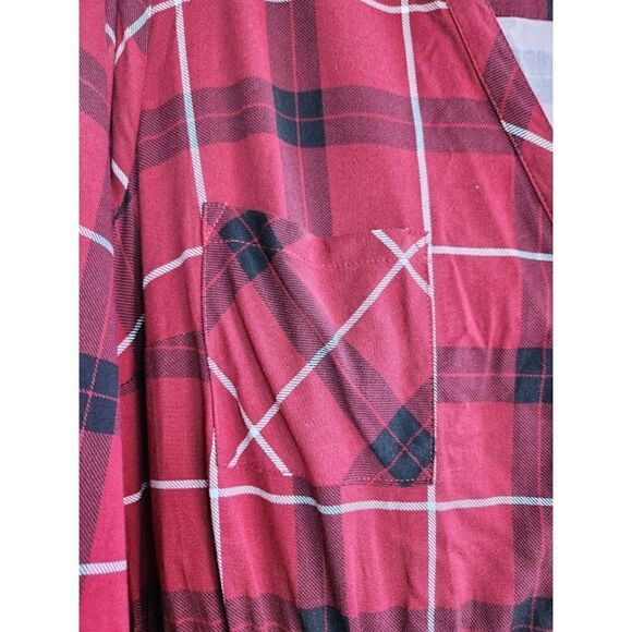 Torrid Red & Black Plaid Knee Length Button Down Shirt Dress size 2 or 2X - Picture 10 of 14